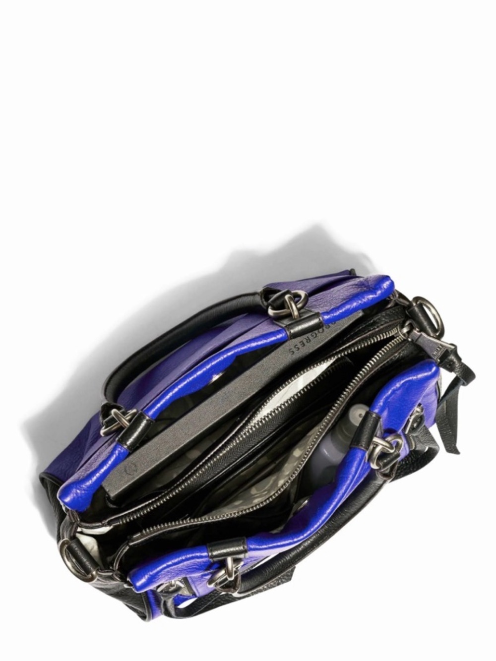 Aimee KESTENBERG Cool One-of-a-Kind Cobalt Leather Satchel NWT - Picture 3 of 15
